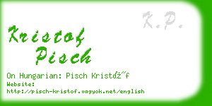 kristof pisch business card